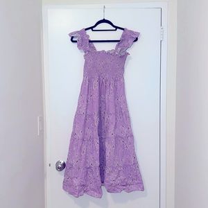 Bridgerton X Hill House Home X Phenomenal Ellie Nap Dress Purple Floral S